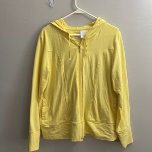 Women’s XL Yellow Hooded Zip Up Jacket Danskin Now